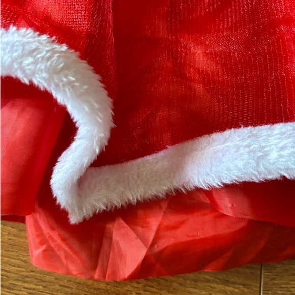 Red Tulle Skirt with White Trim - Picture 2 of 3